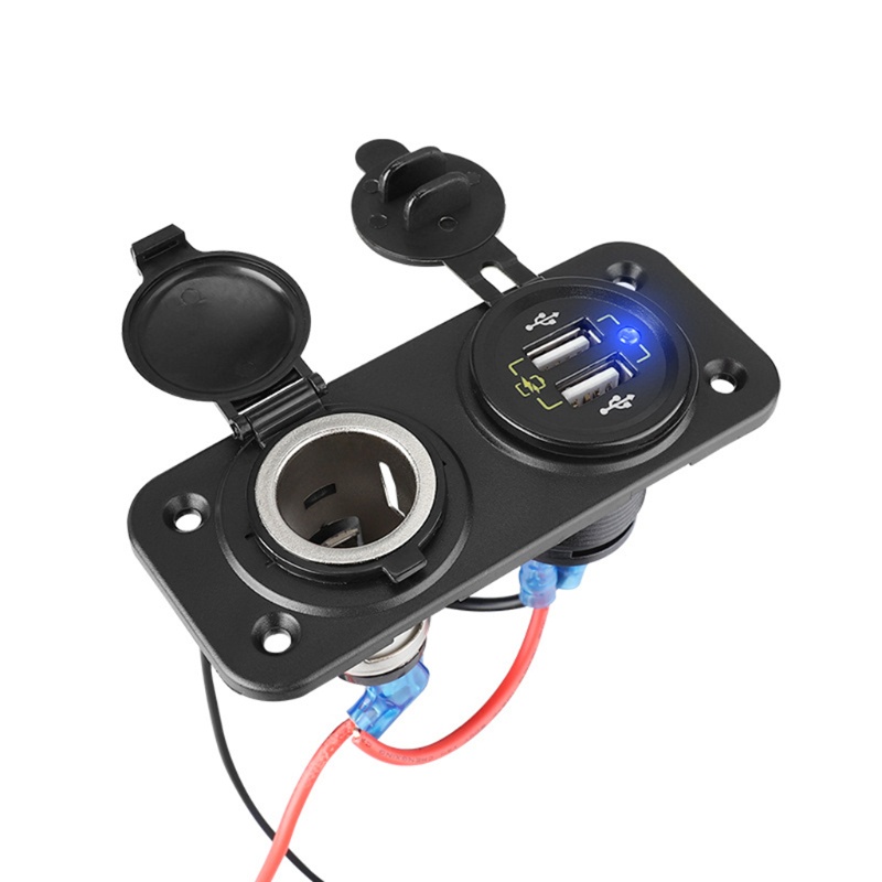 Giá Đỡ Sạc Điện Thoại Trên Xe Hơi RV USB QC3.0 12-24V