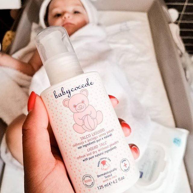 Phấn Rôm em Bé Babycoccole 0M+ 125ml Dạng Nước An toàn cho trẻ Sơ Sinh Chiết xuất Tinh Bột Bắp