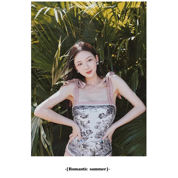 Bikini/ bơi liền 2 dây họa tiết hoa phong cách tiểu thư sang chảnh đi bơi đi biển hè M23