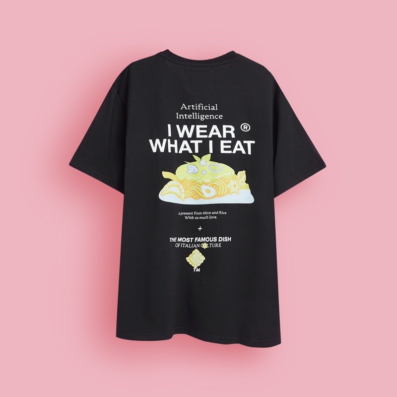 Áo thun Mice&amp;Rice You Pasta cotton 4 chiều
