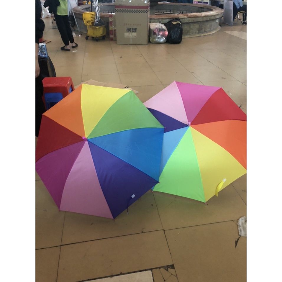 Ô DÙ CẦU VỒNG 7 MÀU ĐK 78CM, Ô DÙ TRANG TRÍ NHIỀU MÀU, HÀNG ĐẸP