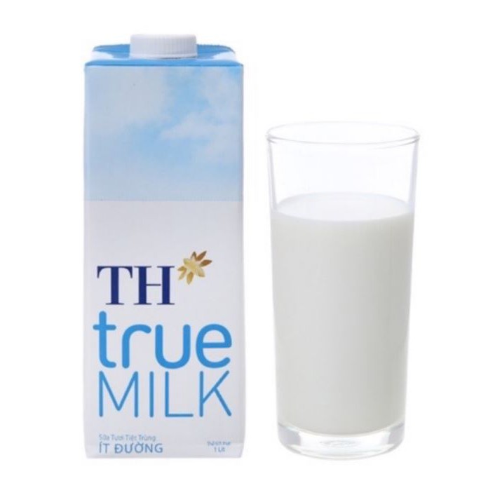 Sữa tươi tiệt trùng TH true MILK có đường / ít đường / nguyên chất 1 lít