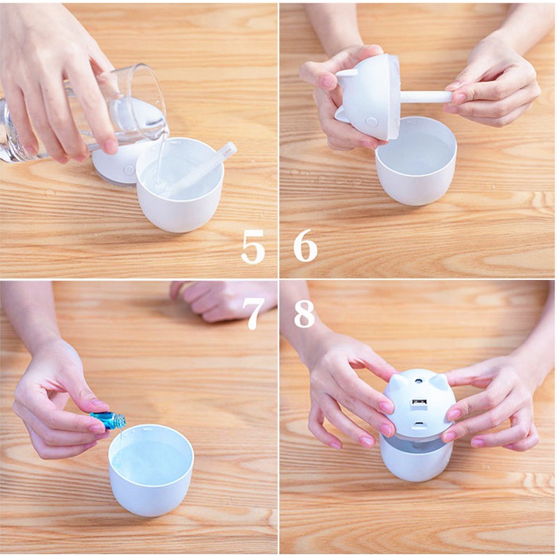 Jasonwell Máy tạo độ ẩm không khí Máy lọc không khí di động nhỏ Máy lọc khí ô tô Qute