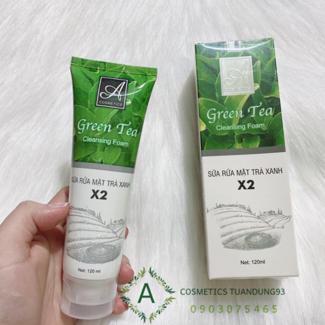 Sửa Rửa Mặt Trà Xanh X2 Acosmetics 125ml (GIÁ SỈ_HÀNG CÔNG TY)