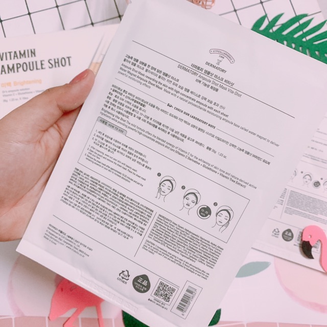 🎭🎨MẶT NẠ DƯỠNG TRẮNG DA DERMATORY - VITAMIN AMPOULE SHOT 🌟(BRIGHTENING)💦 | BigBuy360 - bigbuy360.vn