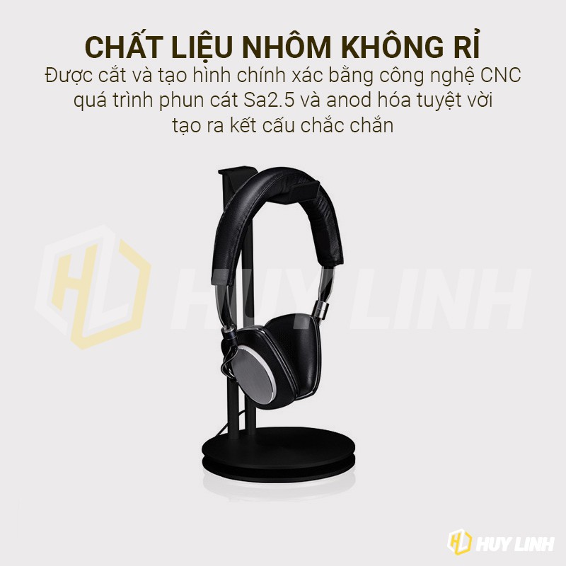 Giá treo tai nghe Headset Stand Headphone Holder HL282 - Hai thanh trụ đứng bằng kim loại
