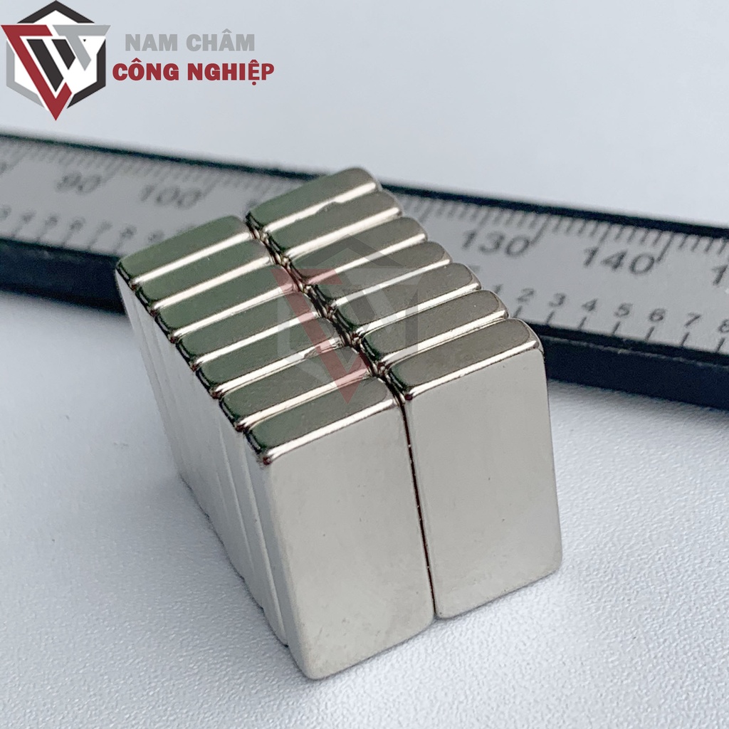 Nam châm chữ nhật 20x10x4mm nam châm màu trắng siêu mạnh