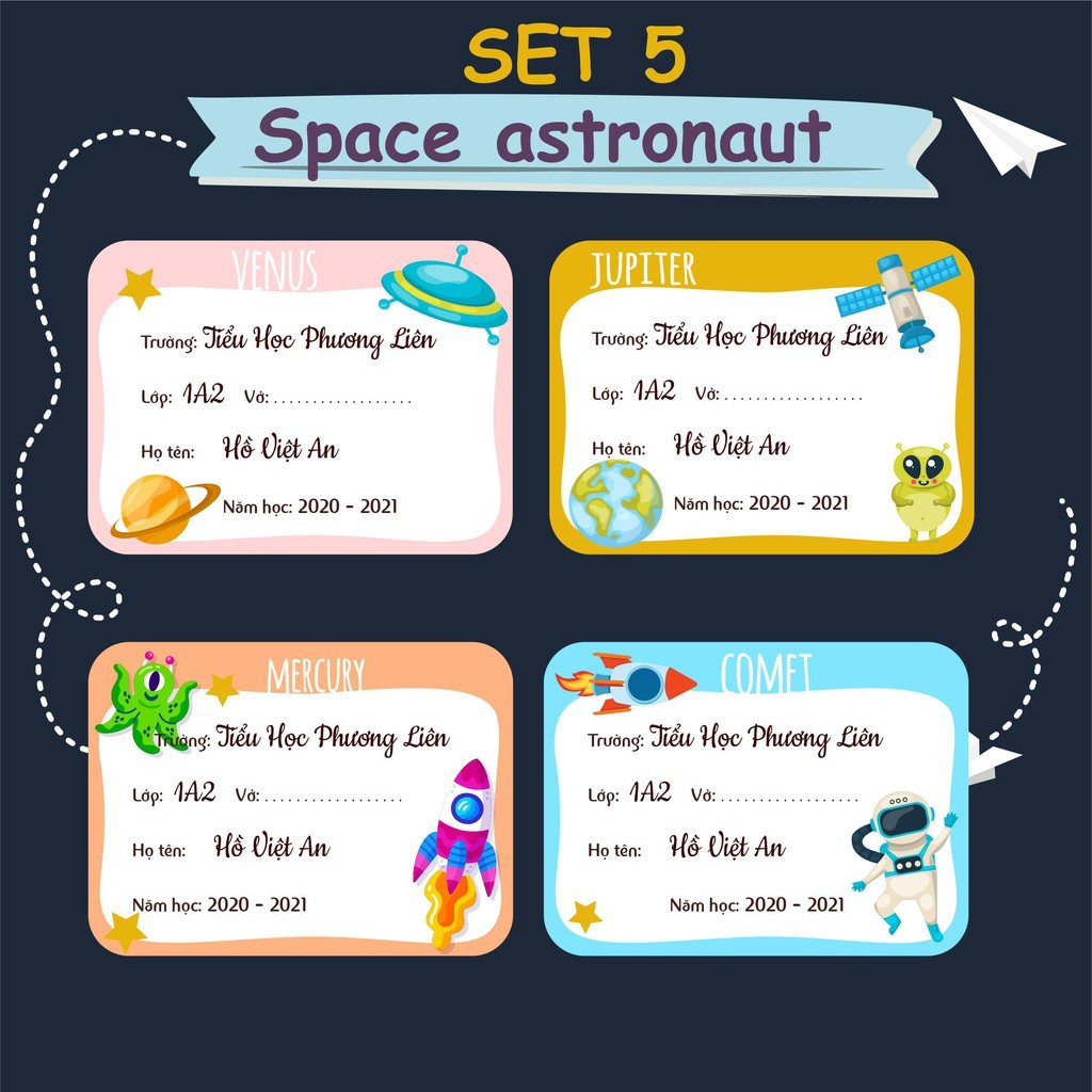 💥SET 36 NHÃN VỞ IN TÊN THÔNG TIN THEO YÊU CẦU