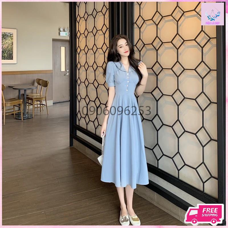 váy nữ phong cách vintage hàng quảng châu cao cấp