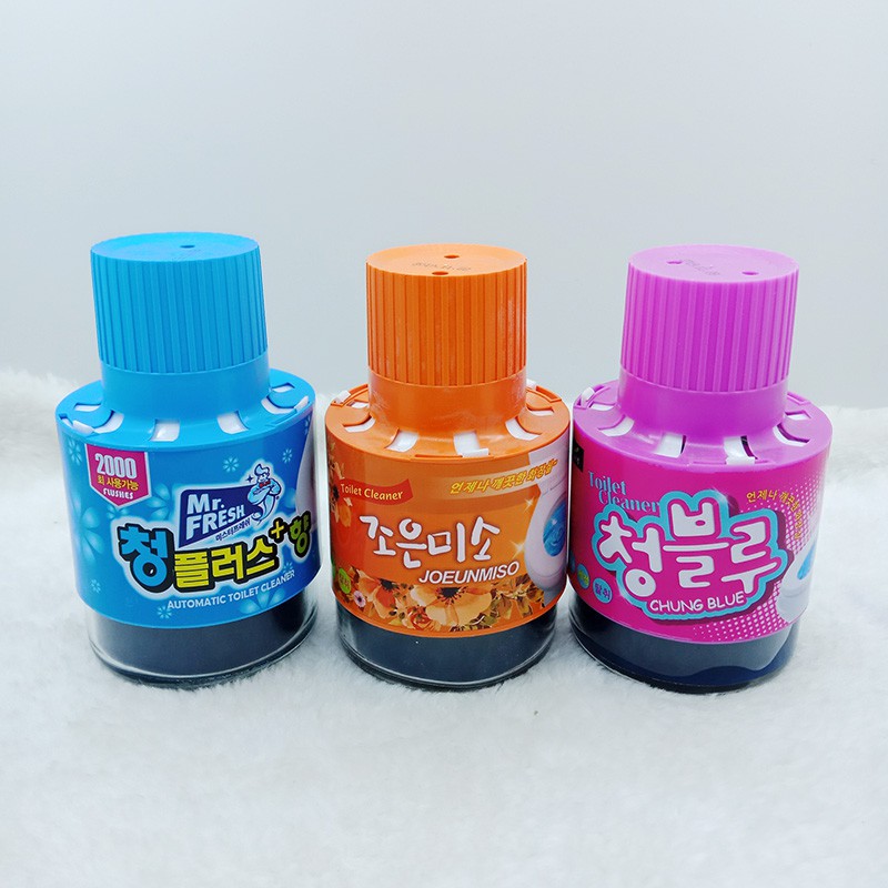 Chai Thả Bồn Cầu Khử Mùi Hàn Quốc 180gr, sử dụng được 2500 lần xả