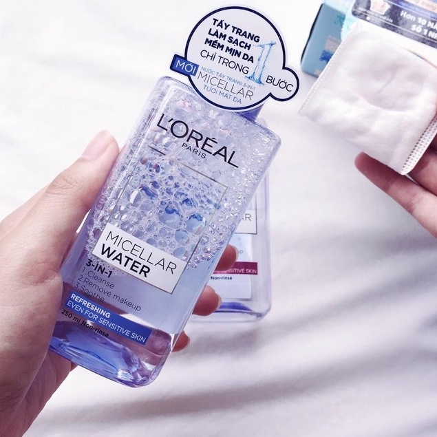 Nước tẩy trang cho mọi loại da L'Oreal Paris 3-in-1 Micellar Water 400ml
