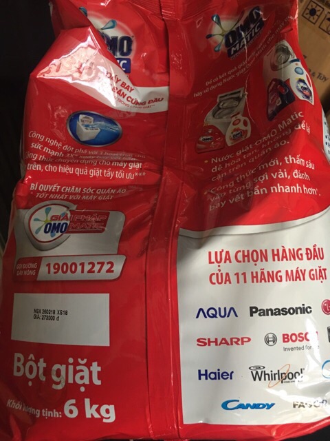 Bột giặt OMO Matic Cửa trên 6kg