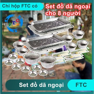 Khay nhôm Ftc bộ đồ dã ngoại dùng 1 lần cho 8 người tiện dụng chất lượng cao