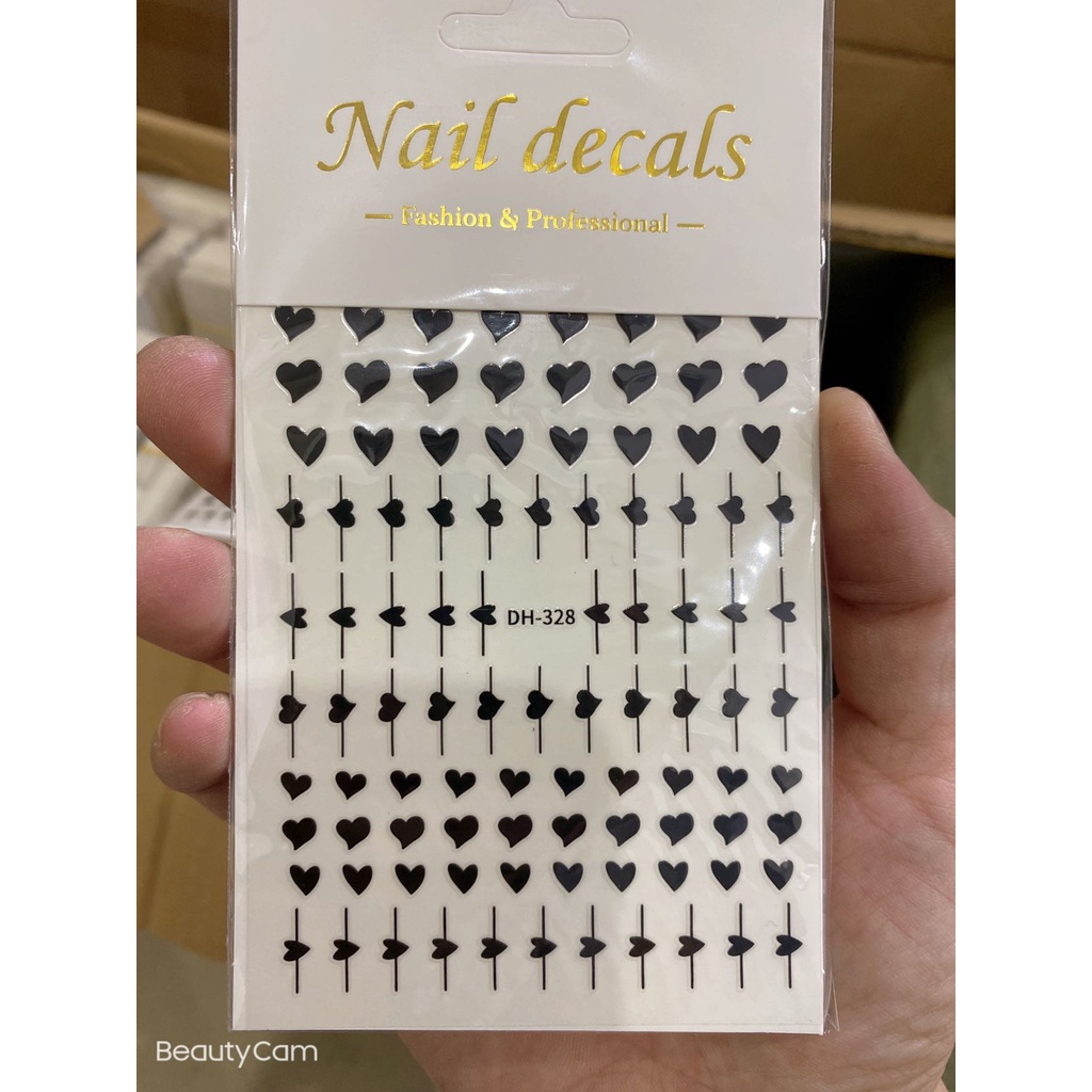 STICKER TRANG TRÍ NAIL MÃ TIM  MỚI