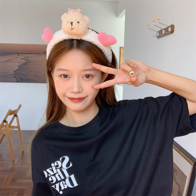 Băng đô hình gấu nhồi bông xinh xắn cho nữ