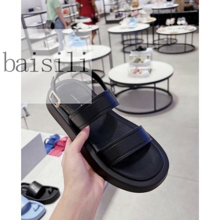 SANDAL NỮ BAISILI - GIÀY THỜI TRANG PHONG CÁCH XUỒNG HAI QUAI NGANG ĐẾ BẰNG NỮ TÍNH BS220515