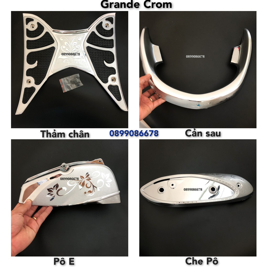Phụ kiện Ốp Xe Yamaha Grande 2019, 2020, 2021, 2022 Xi Mạ Crom