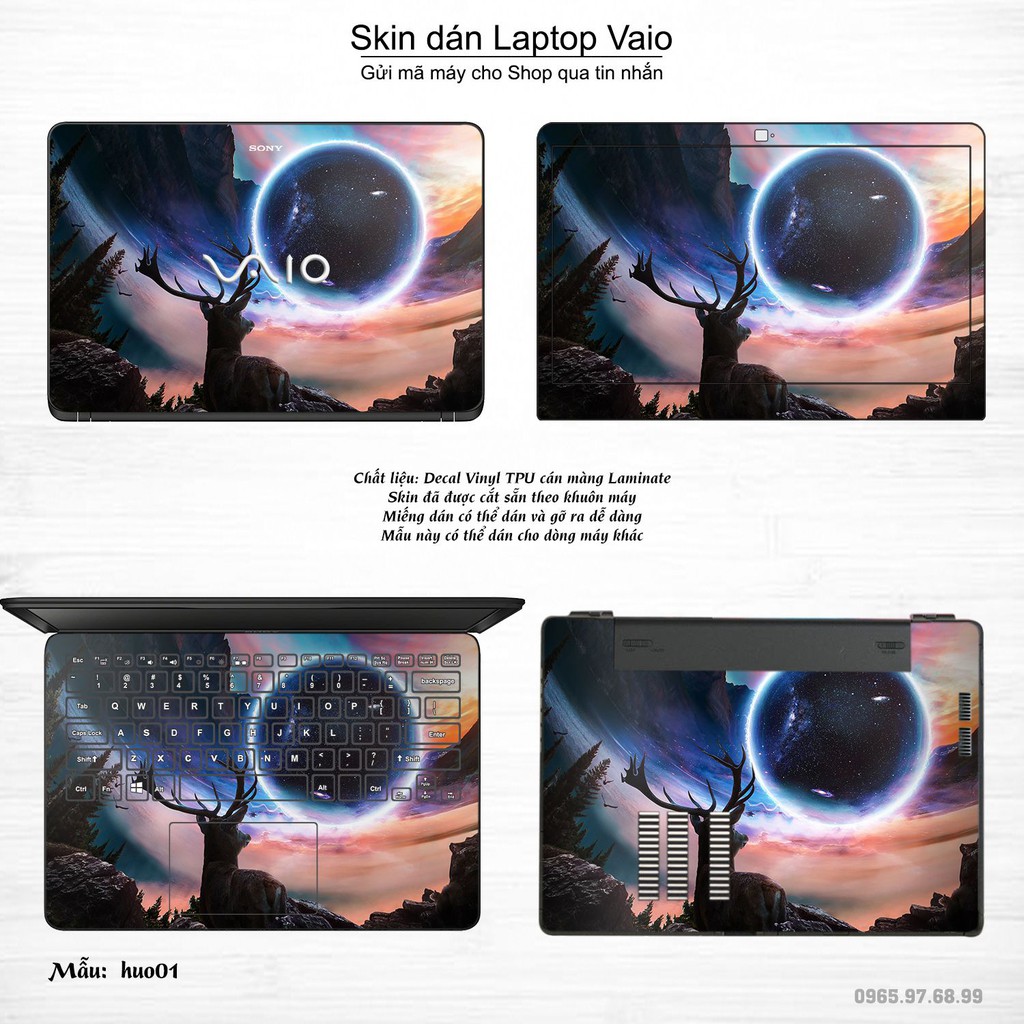 Skin dán Laptop Sony Vaio in hình Con hươu (inbox mã máy cho Shop)