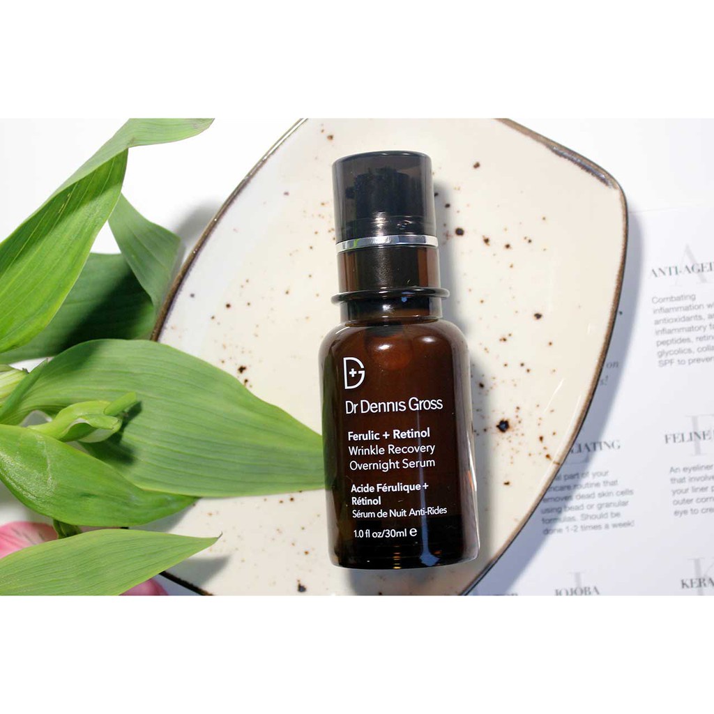 Tinh Chất Phục Hồi, Giảm Nhăn, Chống Lão Hóa Dr Dennis Gross Ferulic and Retinol Wrinkle Recovery Overnight Serum