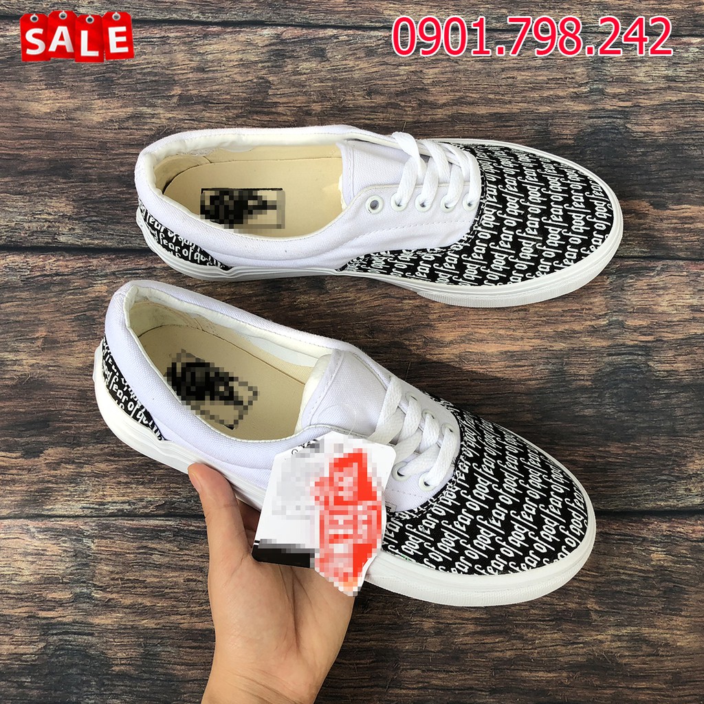 Giày Thể Thao Vải Chữ Đen Trắng [VIDEO + ẢNH THẬT] | BigBuy360 - bigbuy360.vn