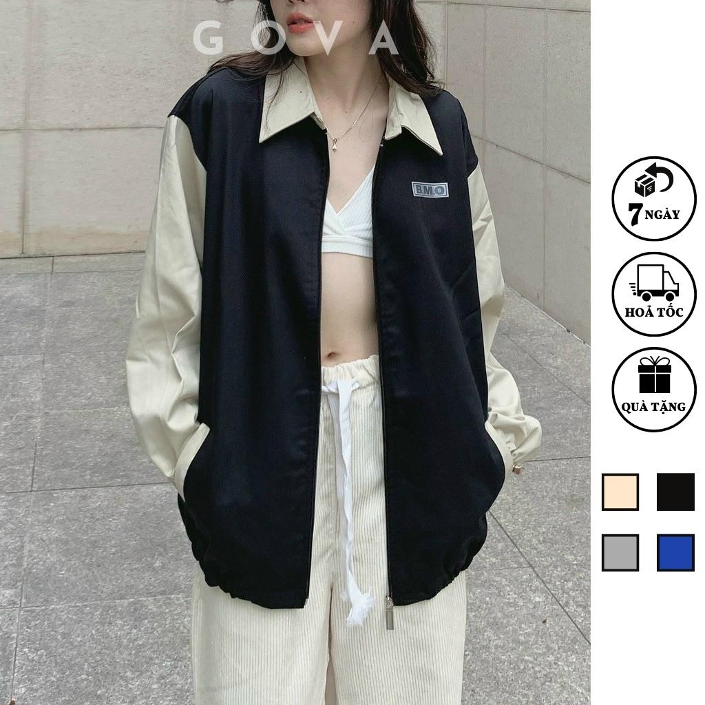 Áo Khoác Kaki B.M.O Nam Nữ Ulzzang Unisex 2 Lớp Form Rộng Thể Thao GOVA
