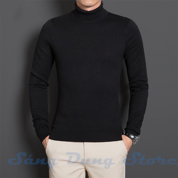 Siêu Phẩm Thời Trang -  áo len nam thời trang kiểu dáng cổ lọ dài tay from ôm dáng body | BigBuy360 - bigbuy360.vn