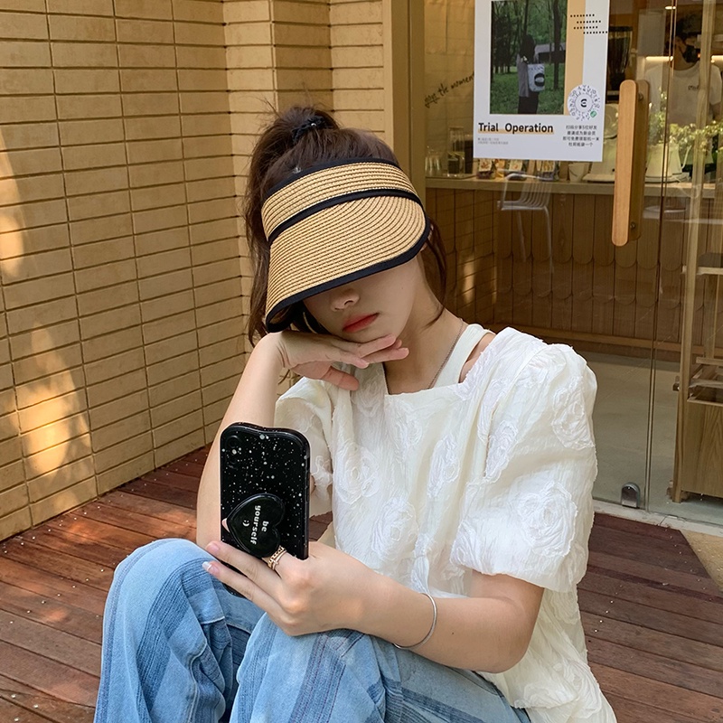 Nón Rộng Vành Hở Chóp Chống Tia Uv Phong Cách Hàn Quốc Thời Trang Mùa Hè Dành Cho Nữ Sự Bảo Vệ