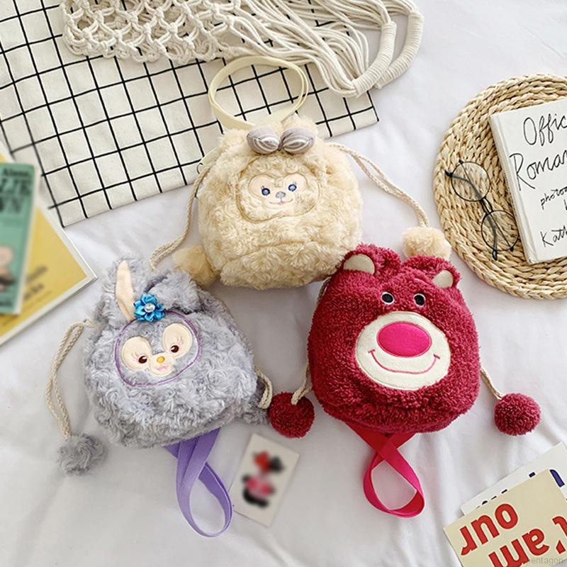 Túi đeo chéo hình thỏ nhồi bông dễ thương cho bé gái