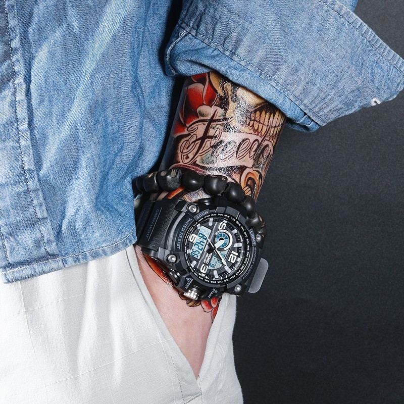 SKMEIX LIEBIG L2011 Fashion Men's Sports Quartz Watch Stainless Steel Waterproof Wristband