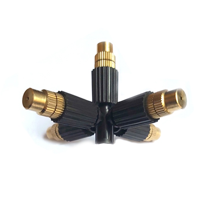 Béc tưới phun sương 5 hướng đầu đồng , đầu nối 6mm, 8mm, 21mm...