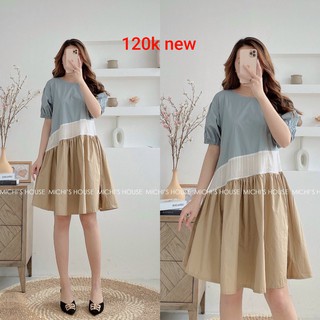 Váy bầu freesize dáng suông lụa hàn siêu nhẹ 40-65kg