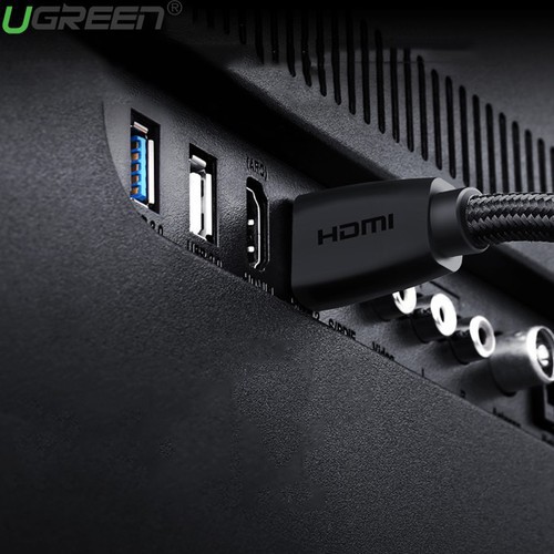 Cáp HDMI 2.0 Ugreen Hỗ Trợ 3D 4K dây bọc dù 40408 40409 40410 40411 40412 (1m đến 10m)