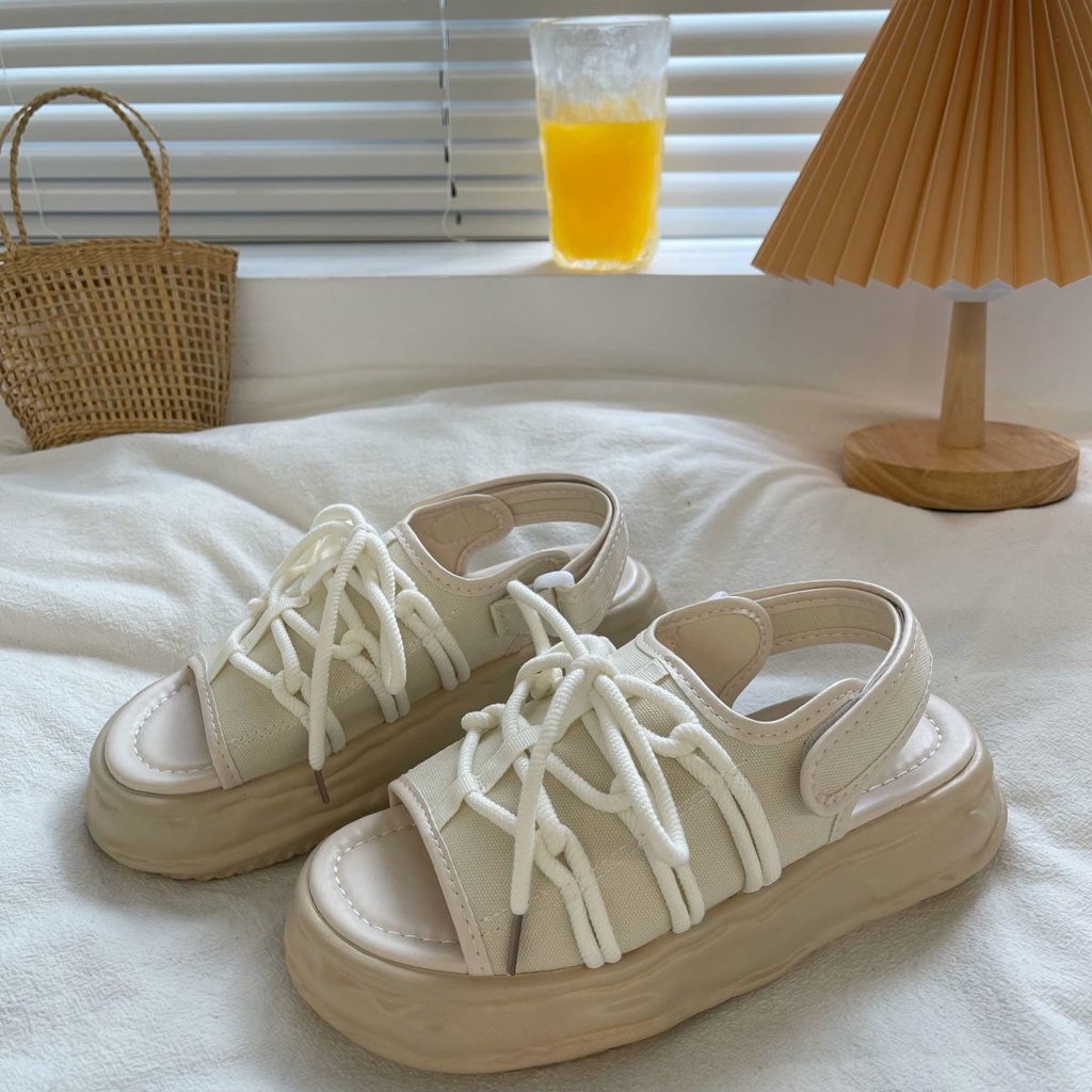 Giày Bệt Gót Thấp Thoải Mái Đa Năng Phong Cách La Mã Cho Nữ