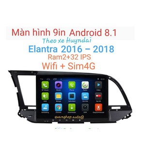 Màn hình Android theo xe Huyndai Elantra