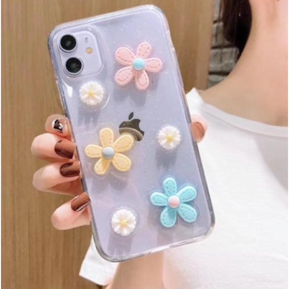 ❤ Cửa hàng trực tuyến ❤ Ốp điện thoại hình hoa 3D cho iPhone Oppo Vivo Xiaomi Samsung Huawei Realme V19 A31 A52 A92 Reno 2