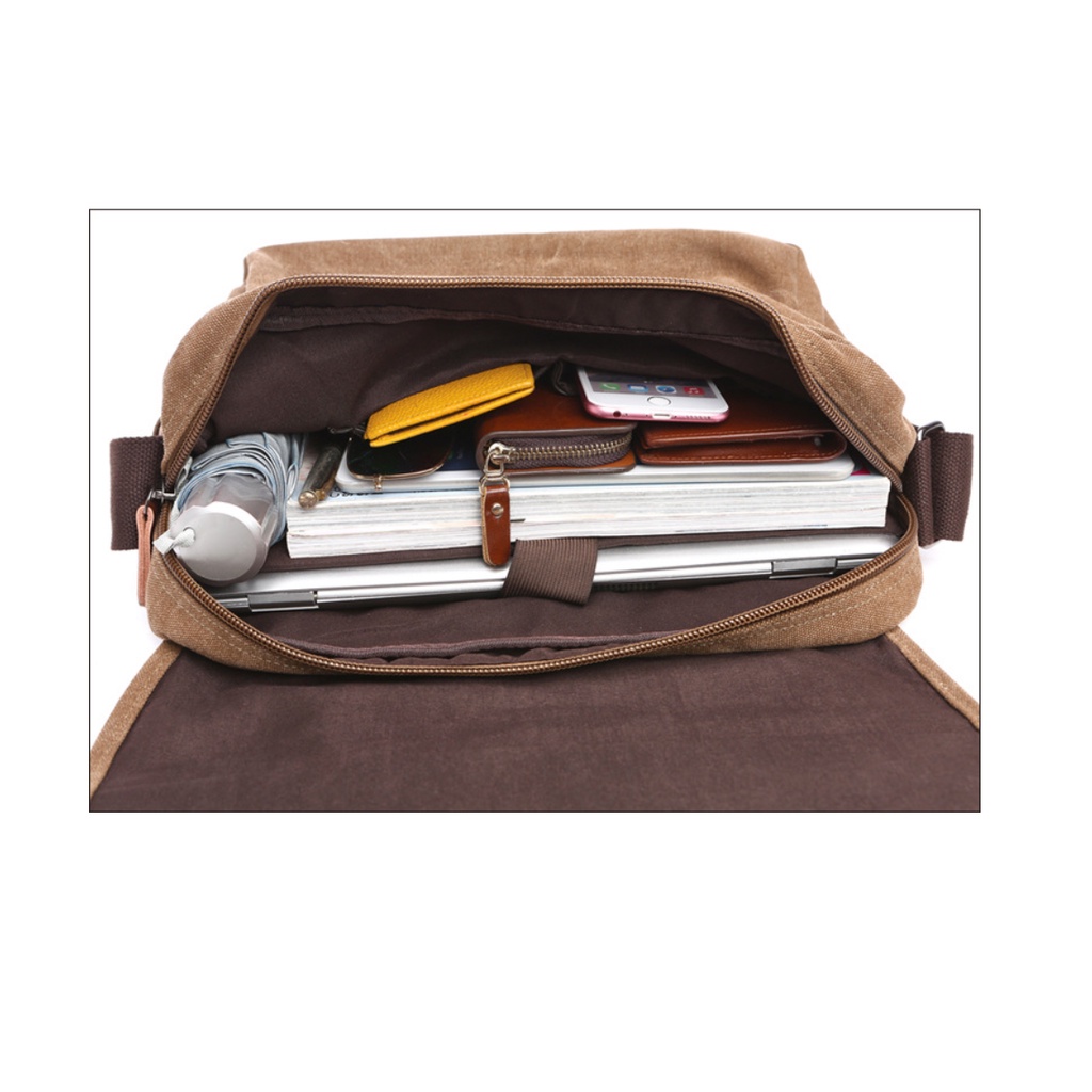 Túi đeo chéo đeo vai nam vải canvas cao cấp phong cách mới