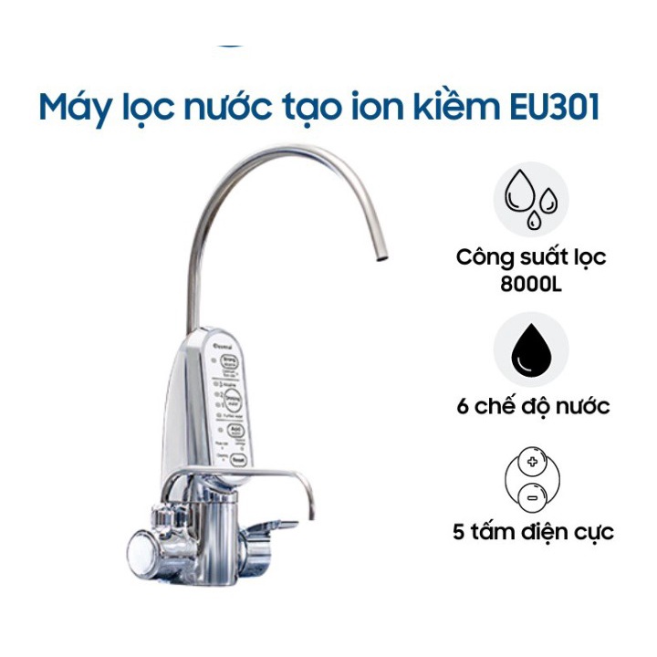 Máy Lọc Nước Tạo Ion Kiềm Mitsubishi Cleansui EU301 - 5 Tấm Điện Cực - 6 Chế Độ Nước pH