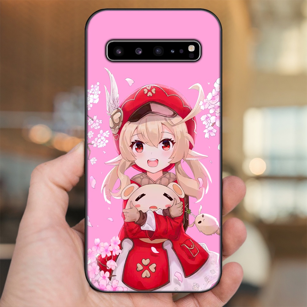 Ốp lưng Samsung S10, S10 5G, S10 Plus viền đen in hình Klee Genshin Impact