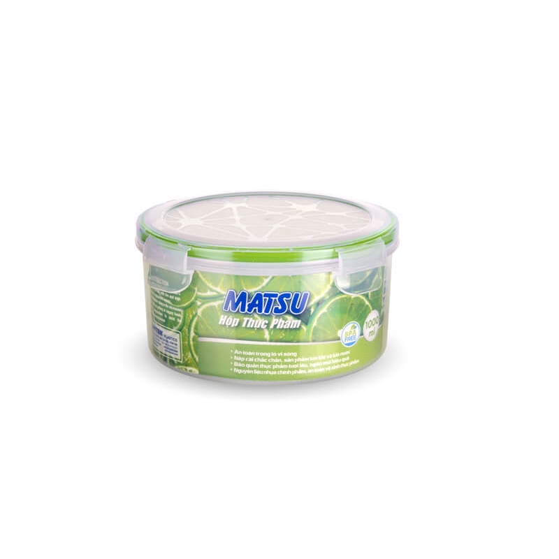 Hộp thực phẩm tròn Matsu Duy Tân 250ml, 400ml, 500ml, 600ml, 900ml, 1000ml, 1200ml, 1500ml, 2000ml