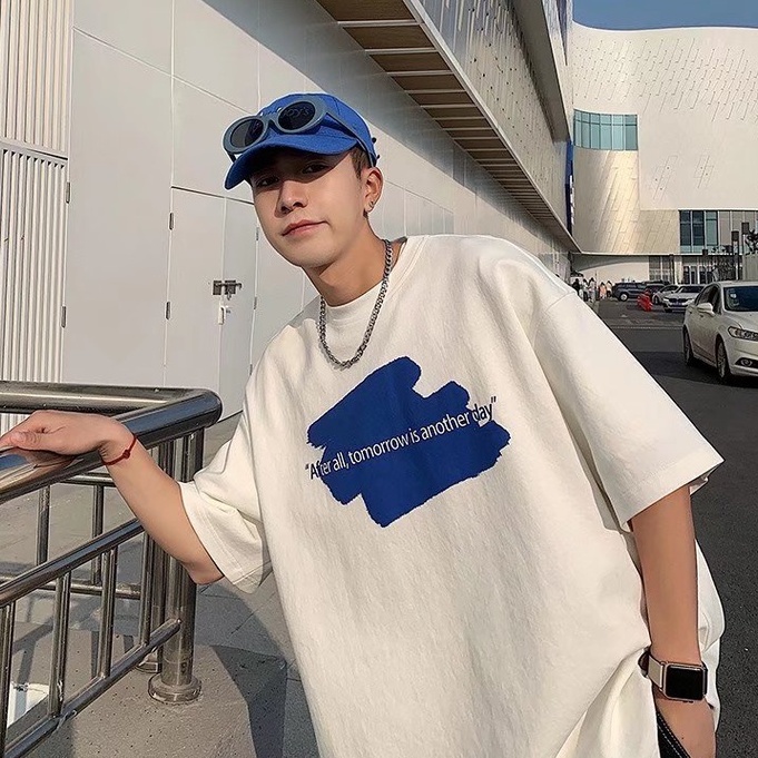 Áo Thun Nam Tay Ngắn Cổ Tròn In Chữ Plus Size Dành Cho Hàn Quốc Fashion Áo Thun Thể Thao Nam Simple Áo Phông Rộng Unisex áo Thun Cotton áo Phông Nam Nữ áo Phông Cotton