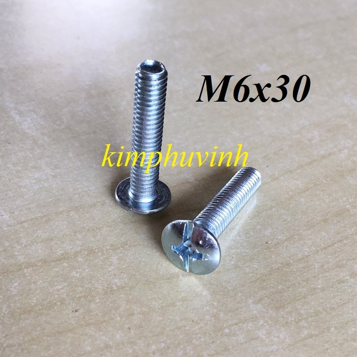 50 CON - 6x30mm BULONG ĐẦU BAKE - ỐC BAKE ĐẦU DÙ