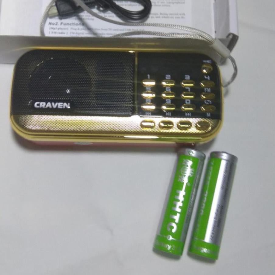 [Giá Rẻ] Loa thẻ nhớ Craven CR 836/836S có 2 khe cắm thẻ nhớ - USB - ĐÀI FM -  phát kinh phật đài FM