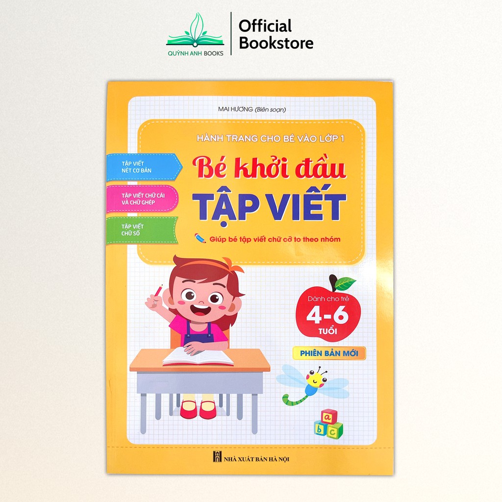 Sách - Bé khởi đầu tập viết cho trẻ 4-6 tuổi tập viết chữ cái, chữ số - NPH Việt Hà