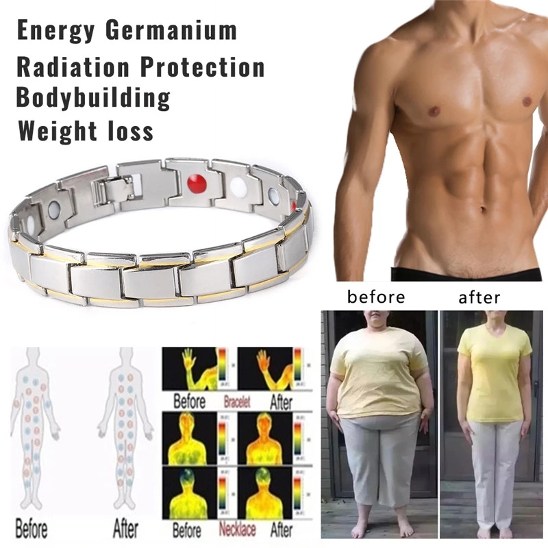 Women Men Detachable Titanium Steel Magnetic Bracelet/ Therapeutic Energy Healing Bracelet