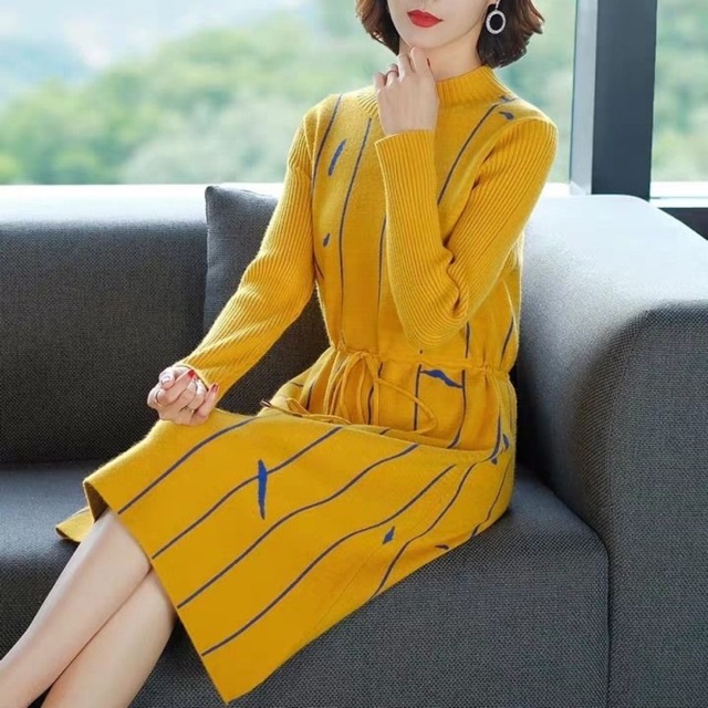 Váy đầm len trung niên nữ