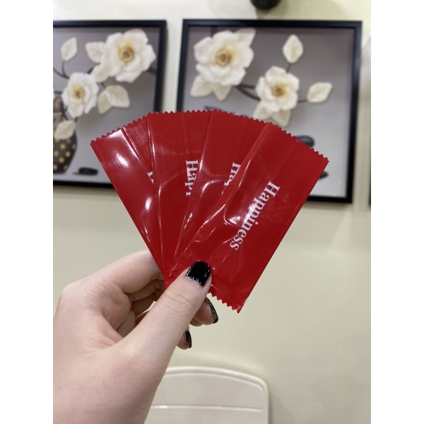 100 vỏ túi kẹo nougat 4x9 cm happiness