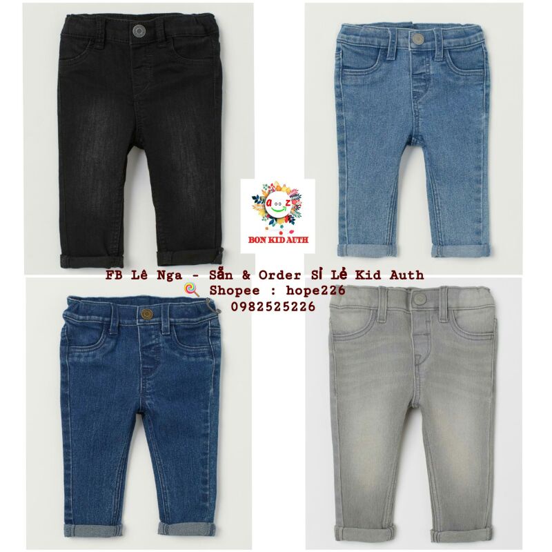 Quần jean mềm HM UK US JP KR CN chính hãng sz từ 6-9m đến 3-4y