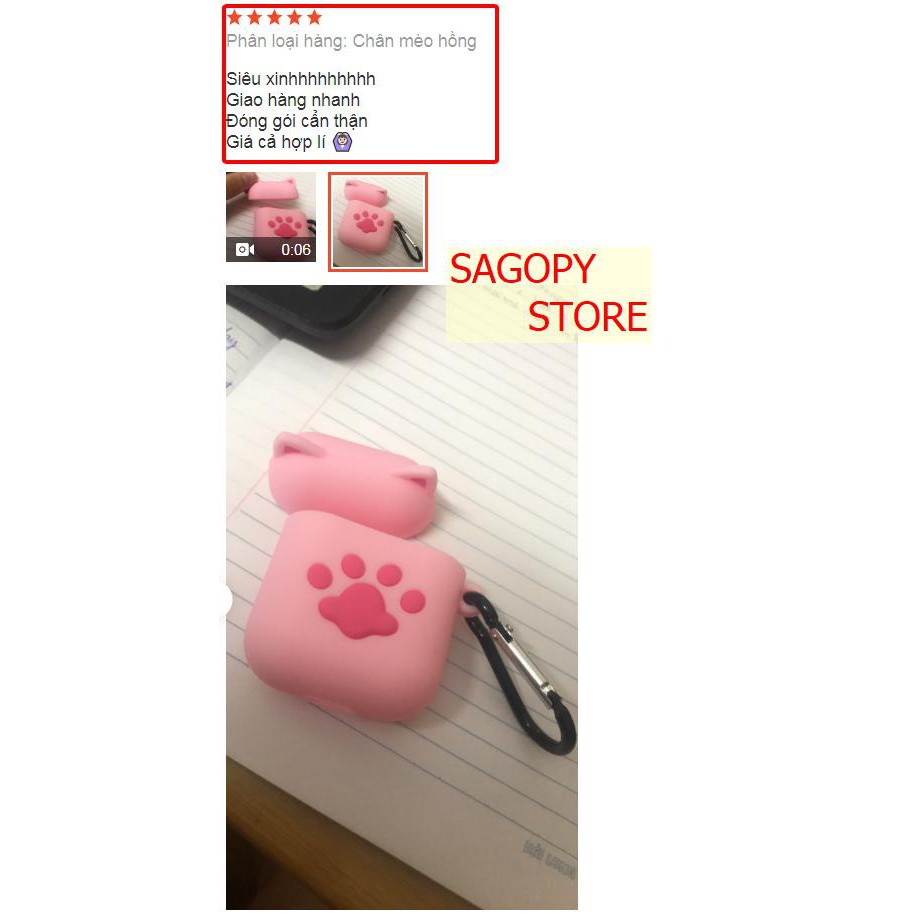 Vỏ ốp Airpod 1/2/i12/i11 tws bảo vệ tai nghe không dây bluetooth, case airpod, hộp đựng tai nghe chống va đập Sagopy