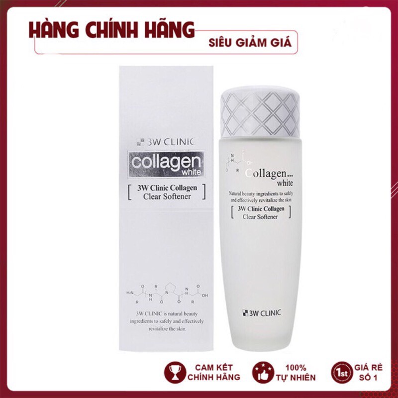 NƯỚC HOA HỒNG TRẮNG DA 3W CLINIC COLLAGEN CLEAR SOFTENER