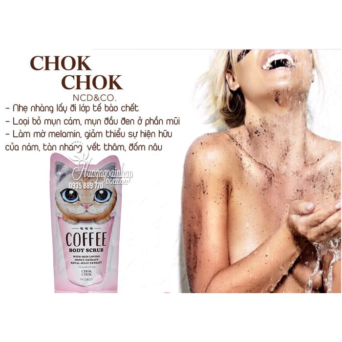 Tẩy tế bào chết toàn thân Chok Chok Coffee Body Scrub 200g